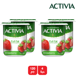 أكتيفيا زبادي الفراولة - 4 × 120 جم