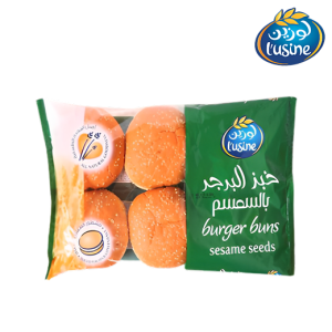 لوزين خبز البرجر بالسمسم 6 قطع - 400 جم  
