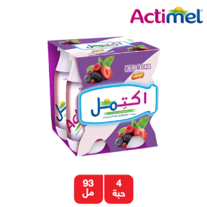 اكتمل مشروب الزبادي توت مشكل - 4 × 93 مل