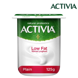 أكتيفيا زبادي سادة مخفوق قليل الدسم - 125جم