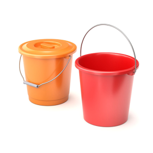 دلو بلاستيكي للمنزل متعدد الألوان 