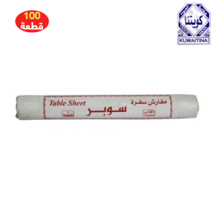 كويتنا رول سفرة ابيض شفاف 100 × 100 سم  - 100 قطعة