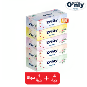 أونلى محارم وجه - 4 + 1 مجاني × 200 ورقة