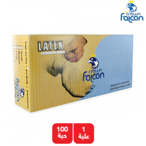 فالكون قفازات لاتكس كبير - 100 حبة
