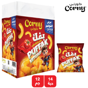 كورني بفك بطعم الكاتشب - 14 × 12 جم