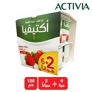 أكتيفيا روب لايت بالفراولة - 6 + 2 مجاناً × 120 جم