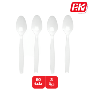فتوح الكويت ملاعق مائدة بلاستيك - 3 × 50 ملعقة