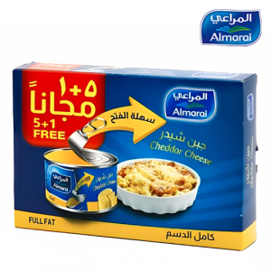 المراعي جبنة شيدر كاملة الدسم - 5 + 1 مجانا × 113 جم