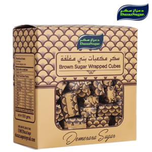 دعزاز سكر بني مكعبات مغلف - 500 جم