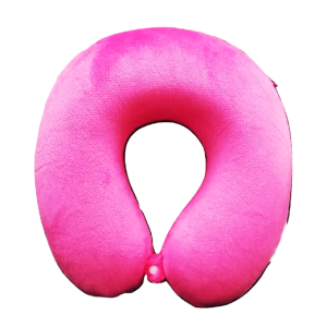 وسادة عنق للنوم أثناء السفر - وردي