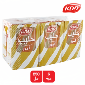 كى دى دى حليب بنكهة الموز - 6 × 250 مل 