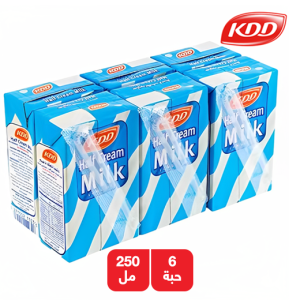 كى دى دى حليب طويل الأمد نصف الدسم - 6 × 250 مل