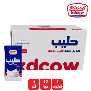 كى دى كاو حليب طويل الأمد كامل الدسم - 12 × 1 لتر