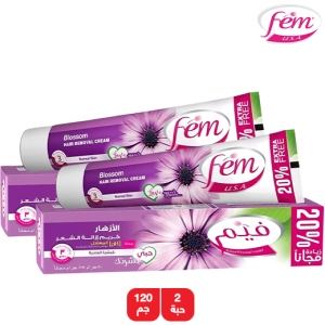 فيم بلوسوم كريم إزالة الشعر للبشرة العادية رائحة الازهار - 2 × 120 جم