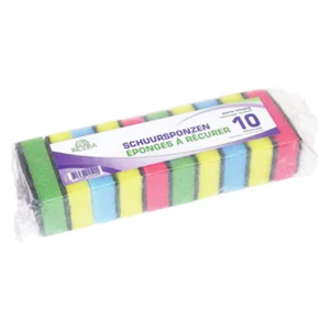 اسفنجة تنظيف ألوان متنوعة 90 × 58 × 30 ملم - 10 قطع 