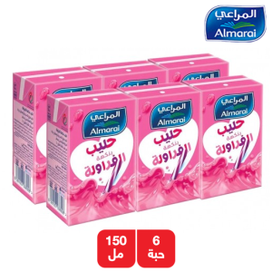 المراعي حليب بنكهة الفراوله - 6 × 150 مل 