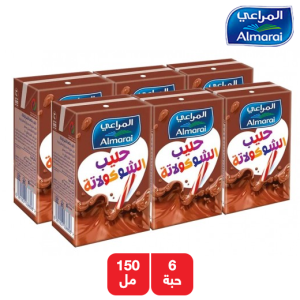 المراعي حليب بنكهة الشوكولاته - 6 × 150 مل