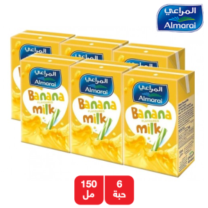 المراعي حليب بنكهة الموز - 6 × 150 مل