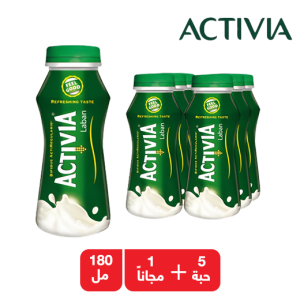 أكتيفيا لبن كامل الدسم - 5 + 1 مجاناً × 180 مل
