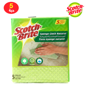سكوتش برايت اسفنجة قماش طبيعيه شديدة الامتصاص - 5 حبة