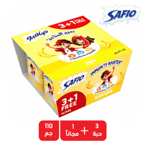 صافيو زبادي الموز - 3 + 1 مجانا × 110 جم 