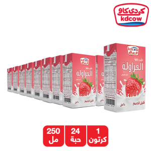 كى دى كاو – حليب بالفراولة طويل الأمد 24×250 مل
